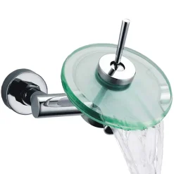 Mitigeur Bain Douche Chromé avec coupole en verre cascade