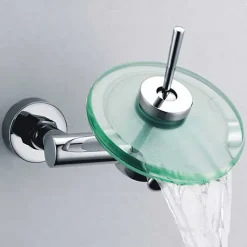 Mitigeur Bain Douche Chromé avec coupole en verre cascade