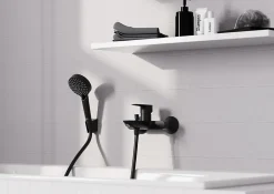Mitigeur bain douche mécanique noir mat Hansgrohe MySport