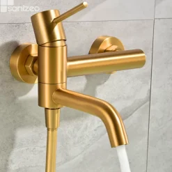 Mitigeur Bain/Douche Anti-Calcaire Or Brossé IMEX MONZA BDM039-4OC
