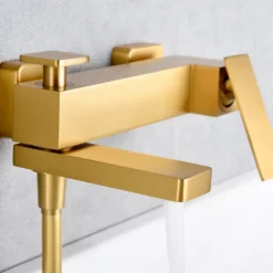 Mitigeur Bain/Douche Anti-Calcaire Or Brossé IMEX PISA BDP048-4OC