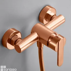 Mitigeur Bain/Douche Anti-Calcaire Or Rose Cuivré IMEX ROMA BDR001-4ORC