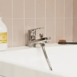 Mitigeur bain/douche mécanique monotrou, chrome, NF, GoodHome Aisai