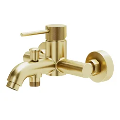 Mitigeur bain/douche mécanique, doré, GoodHome Owens