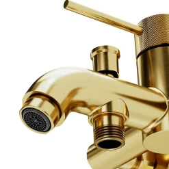 Mitigeur bain/douche mécanique, doré, GoodHome Owens