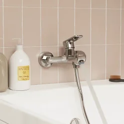 Mitigeur bain/douche mécanique, chrome, NF, GoodHome Aisai