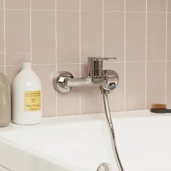 Mitigeur bain/douche mécanique, chrome, NF, GoodHome Aisai