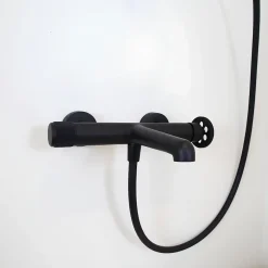 Mitigeur bain-douche mécanique noir Essebagno Indus