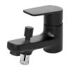 Mitigeur bain/douche monotrou, noir, GoodHome Aisai