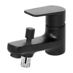Mitigeur bain/douche monotrou, noir, GoodHome Aisai