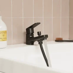 Mitigeur bain/douche monotrou, noir, GoodHome Aisai