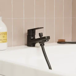 Mitigeur bain/douche monotrou, noir, GoodHome Aisai