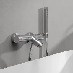 Mitigeur bain/douche thermostatique mural, chrome, Kramer Colors