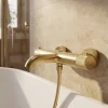 Mitigeur bain/douche thermostatique, doré brossé, GoodHome Owens