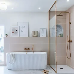 Mitigeur bain-douche thermostatique cuivre brossé Essebagno Luisa