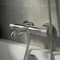 Mitigeur bain/douche thermostatique, chrome, GoodHome Owens