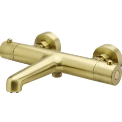 Mitigeur bain-douche thermostatique or brossé Essebagno Luisa