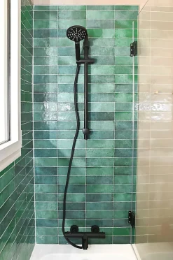 Mitigeur bain-douche thermostatique noir Essebagno Oneo