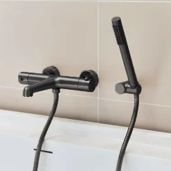 Mitigeur bain-douche thermostatique gun métal Essebagno Luisa