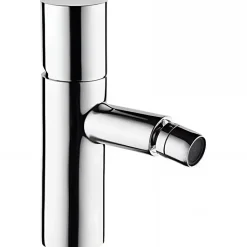 Mitigeur bidet à commande cylindrique jet orientable SANINDUSA Single Plus chrome livré avec fixation et 2 flexibles