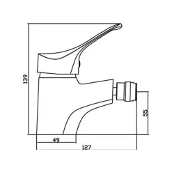 Mitigeur bidet chrome Essebagno Target