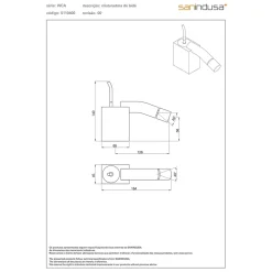Mitigeur bidet design d'exception SANINDUSA WCA livré avec vidage clic-clac chrome
