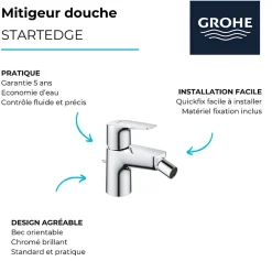 Mitigeur bidet GROHE Quickfix StartEdge