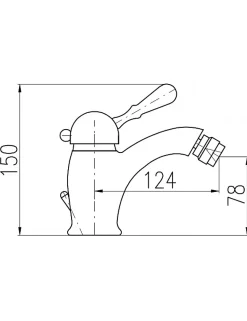 Mitigeur bidet LABE avec siphon en laiton bronze