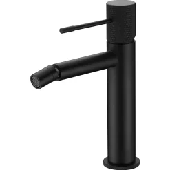 Mitigeur bidet monocommande en laiton noir mat avec cartouche ceramique et flexibles