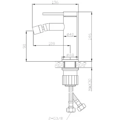 Mitigeur bidet or brossé Essebagno Lollipop