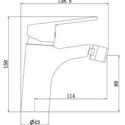 Mitigeur bidet or brossé Essebagno Full
