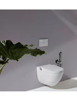 Mitigeur bidet ou WC encastrable SEINA avec douchette en laiton noir mat