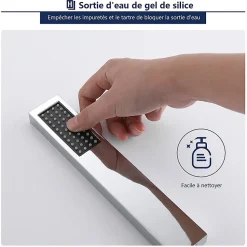 Mitigeur de Baignoire Cascade Robinet de Douche Mural avec Douchette à Mains Laiton Set de douche en Laiton Chromé