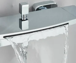 Mitigeur de Baignoire Chrome avec douchette Installation Murale