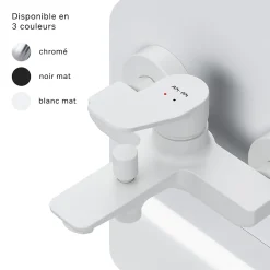 Mitigeur de baignoire mécanique Robinet de baignoire, mitigeur salle de bain Blanc taille M, FXA10033 X-Joy AM.PM