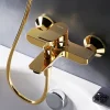 Mitigeur de baignoire mécanique Robinet de baignoire, mitigeur salle de bain, Doré, FXA10099 X-Joy AM.PM