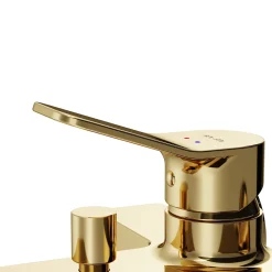 Mitigeur de baignoire mécanique Robinet de baignoire, mitigeur salle de bain, Doré, FXA10099 X-Joy AM.PM