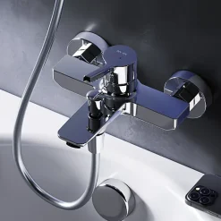 Mitigeur de baignoire mécanique Robinet de baignoire, mitigeur salle de bain Chromé, FXB10000 X-Joy S AM.PM