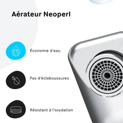 Mitigeur de baignoire mécanique Robinet de baignoire, mitigeur salle de bain Chromé, FXB10000 X-Joy S AM.PM