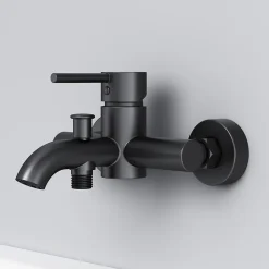 Mitigeur de baignoire mécanique Robinet de baignoire, mitigeur salle de bain, Noir, FPA10022 Spike AM.PM