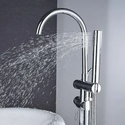 Mitigeur de baignoire sur pied autoportant CALGARY chrome