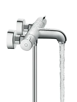 Mitigeur de baignoire thermostatique chromé Hansgrohe Ecostat 1001