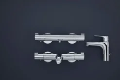 Mitigeur de baignoire thermostatique chromé Hansgrohe Ecostat 1001