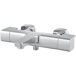 Mitigeur de baignoire thermostatique chromé GoodHome Teesta