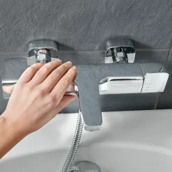 Mitigeur de baignoire thermostatique chromé GoodHome Teesta