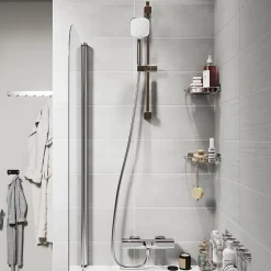Mitigeur de baignoire thermostatique chromé GoodHome Teesta