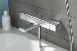 Mitigeur de baignoire thermostatique chromé Hansgrohe Ecostat E