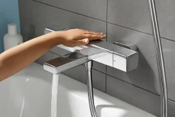 Mitigeur de baignoire thermostatique chromé Hansgrohe Ecostat E