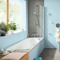 Mitigeur de baignoire thermostatique chromé Hansgrohe Ecostat E