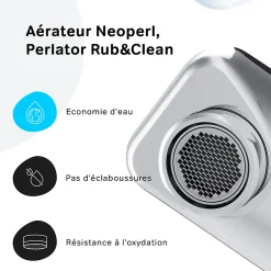 Mitigeur de baignoire TouchReel, Robinet de baignoire, mitigeur salle de bain, Chromé, FXT10500 X-Joy AM.PM
